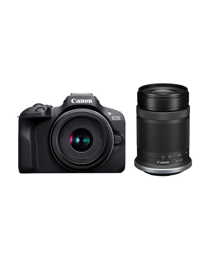 Canon EOS R100 + Obj. Canon RF-S 18-45 IS STM + Obj. Canon RF-S 55-210